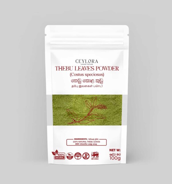 Thebu Powder Costus speciosus Ayurvedic herbal powder for blood sugar support