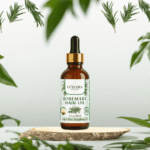 Organic rosemary hair oil bottle for hair growth strengthening and nourishing damaged hair naturally
