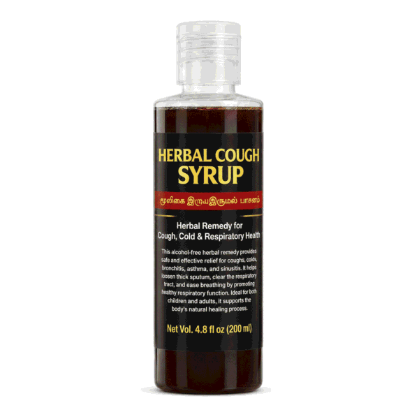 alcohol-free Herbal Cough Syrup for respiratory and mucus support