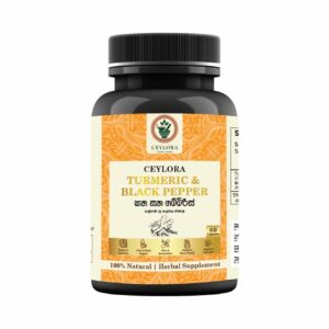 Ceylora Turmeric and Black Pepper Capsules for joint and immune support